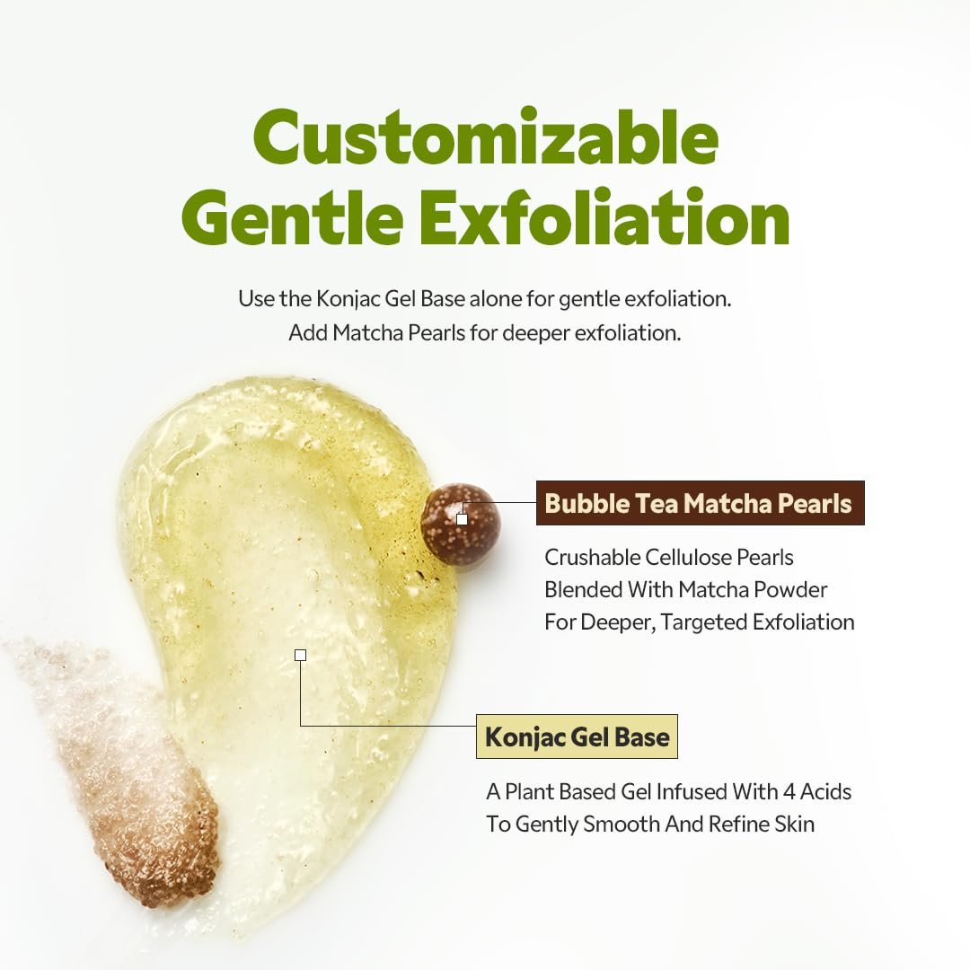 TIRTIR Matcha PDRN Bubble Tea Scrub مقشر شاي الفقاعات ماتشا
