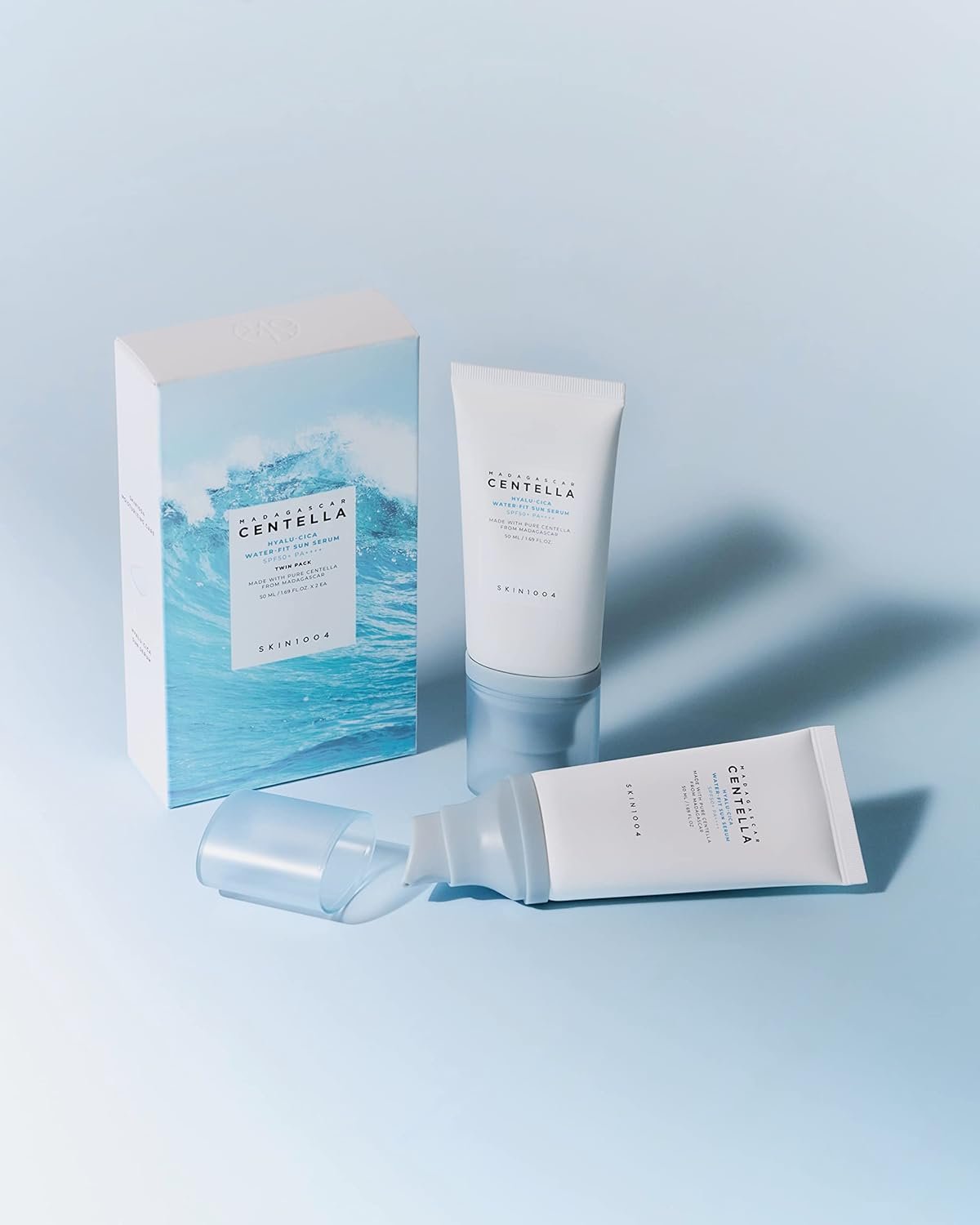 SKIN1004 Madagascar Centella Hyalu-Cica Water-Fit Sun Serum Set (2 pieces)