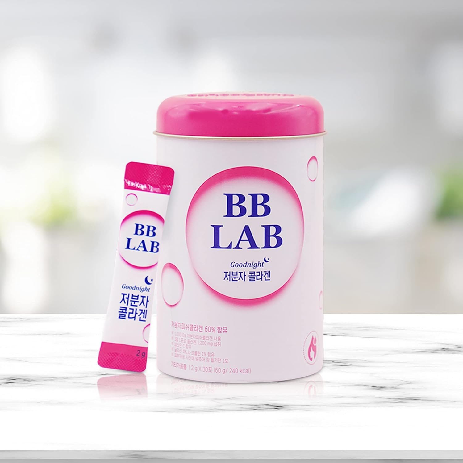 BB LAB Good Night Low Molecular Collagen Powder Stick Supplement, Halal Certified, Korean Marine Collagen