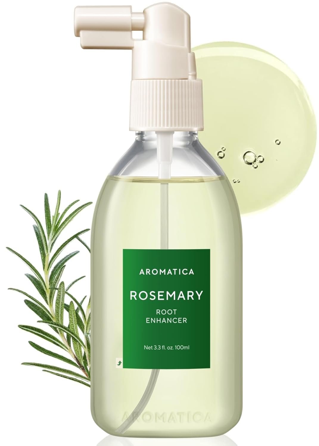 AROMATICA Root Enhancer Rosemary Water for Hair Growth spray – with Rosemary hair oil & caffeine & biotin – Korean hair care for hair thinning & hair loss – free from silicone, paraben and sulfate