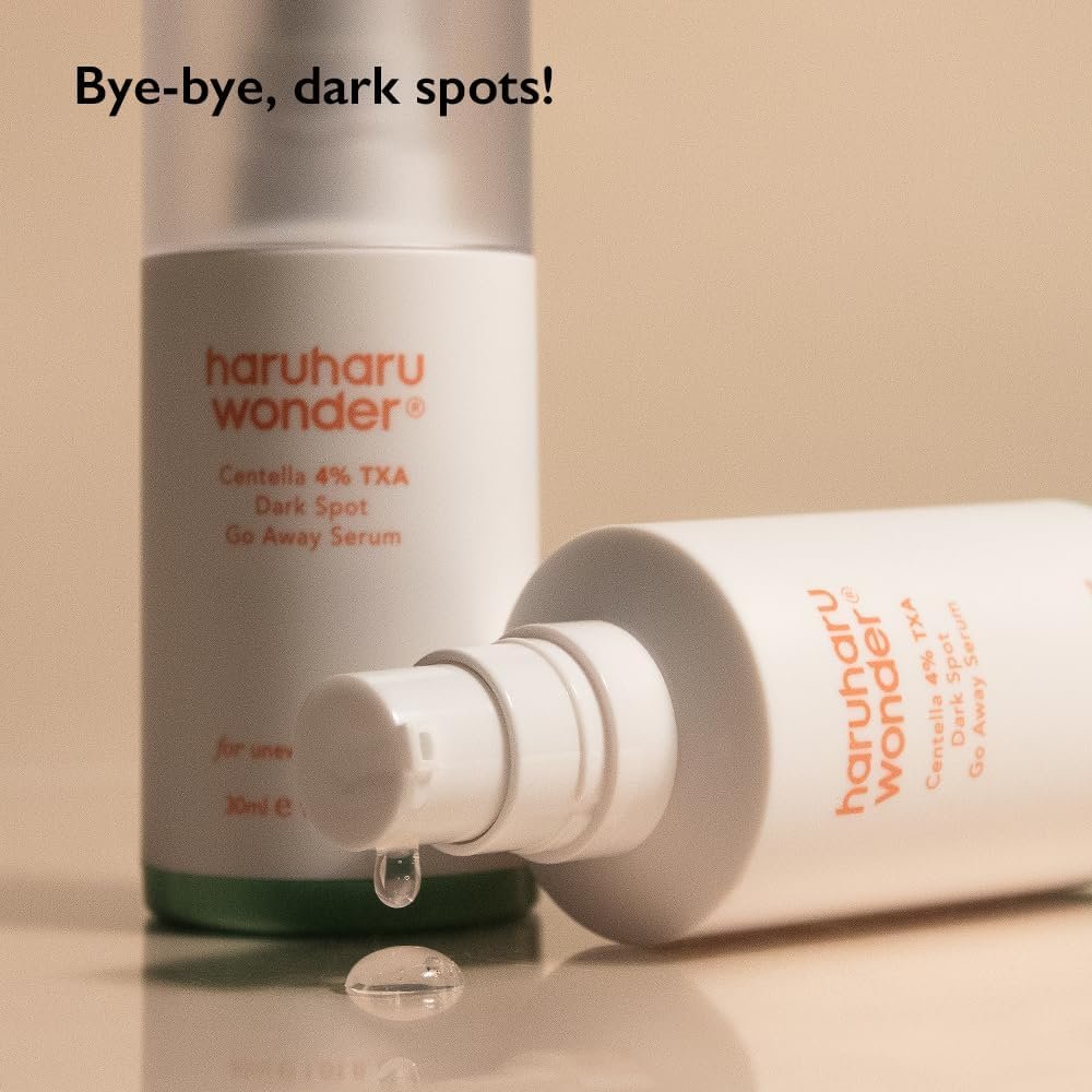Haruharu Wonder Dark Spot Go Away Sérum Centella 4 % d’acide tranexamique, vitamine C, sérum correcteur de décoloration, hyperpigmentation et teint uniforme de la peau (30 ml)
