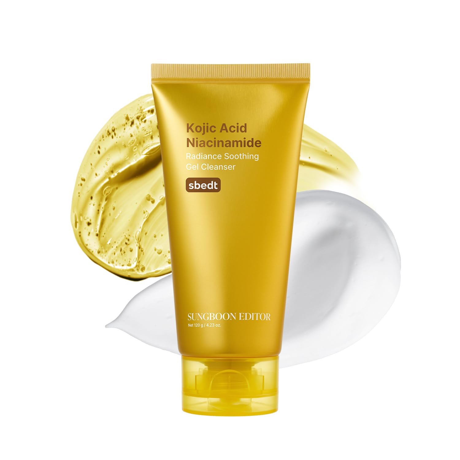 SUNGBOON EDITOR Kojic Turmeric Capsule Brightening Cleanser for Uneven Spots, Acne-prone Skin & Blackhead, Low pH Gentle Gel Face Wash, Kojic Acid & Niacinamide, Korean Skincare