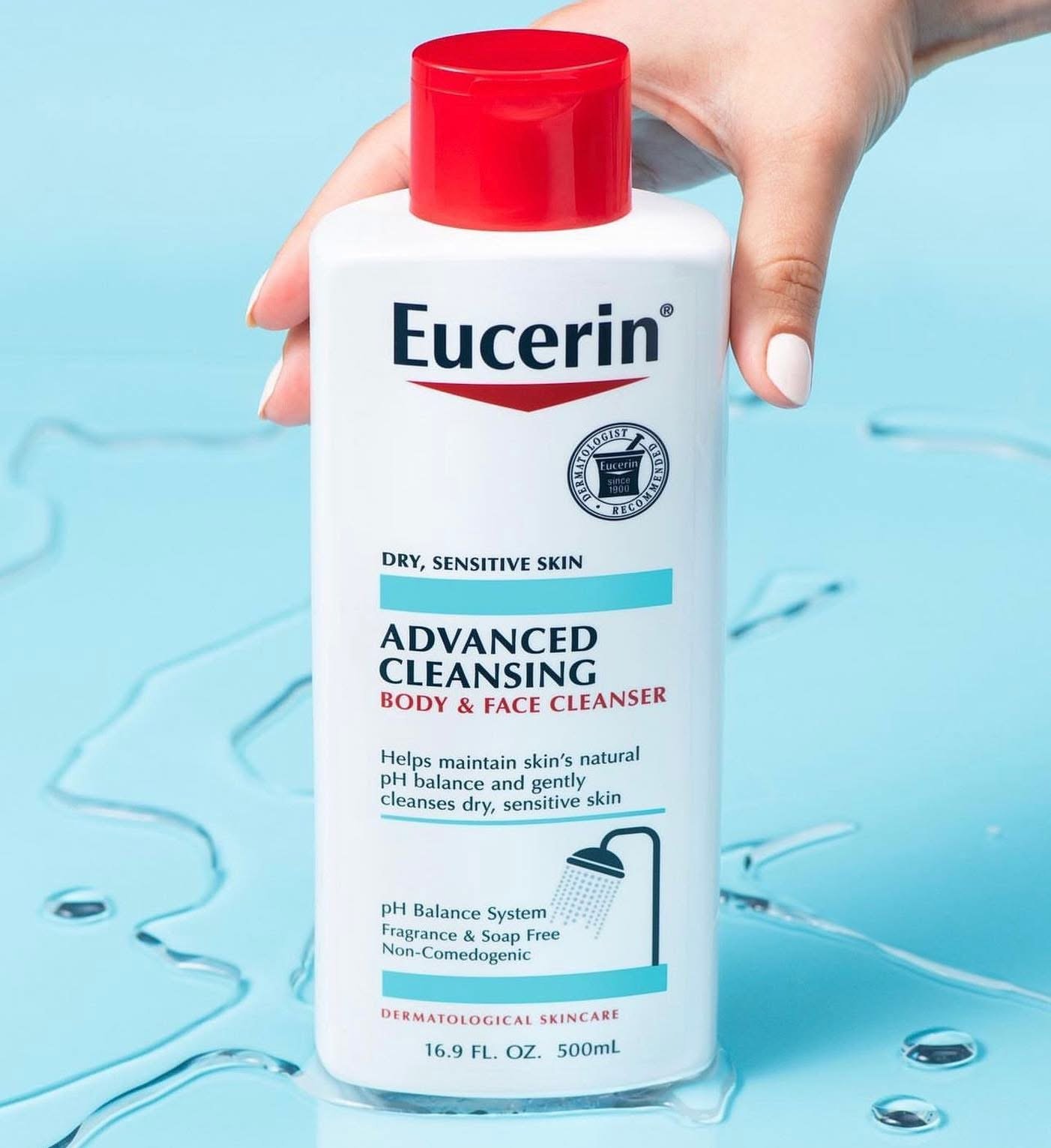 Eucerin Advanced Cleansing Body & Face Cleanser 500 ml – منظف الجسم والوجه المتقدم من يوسيرين