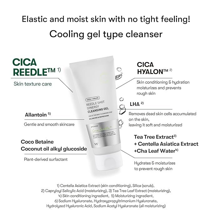 VT – Reedle Shot Synergy Cleansing Gel 150ml جل منظف لطيف للوجه 150 مل