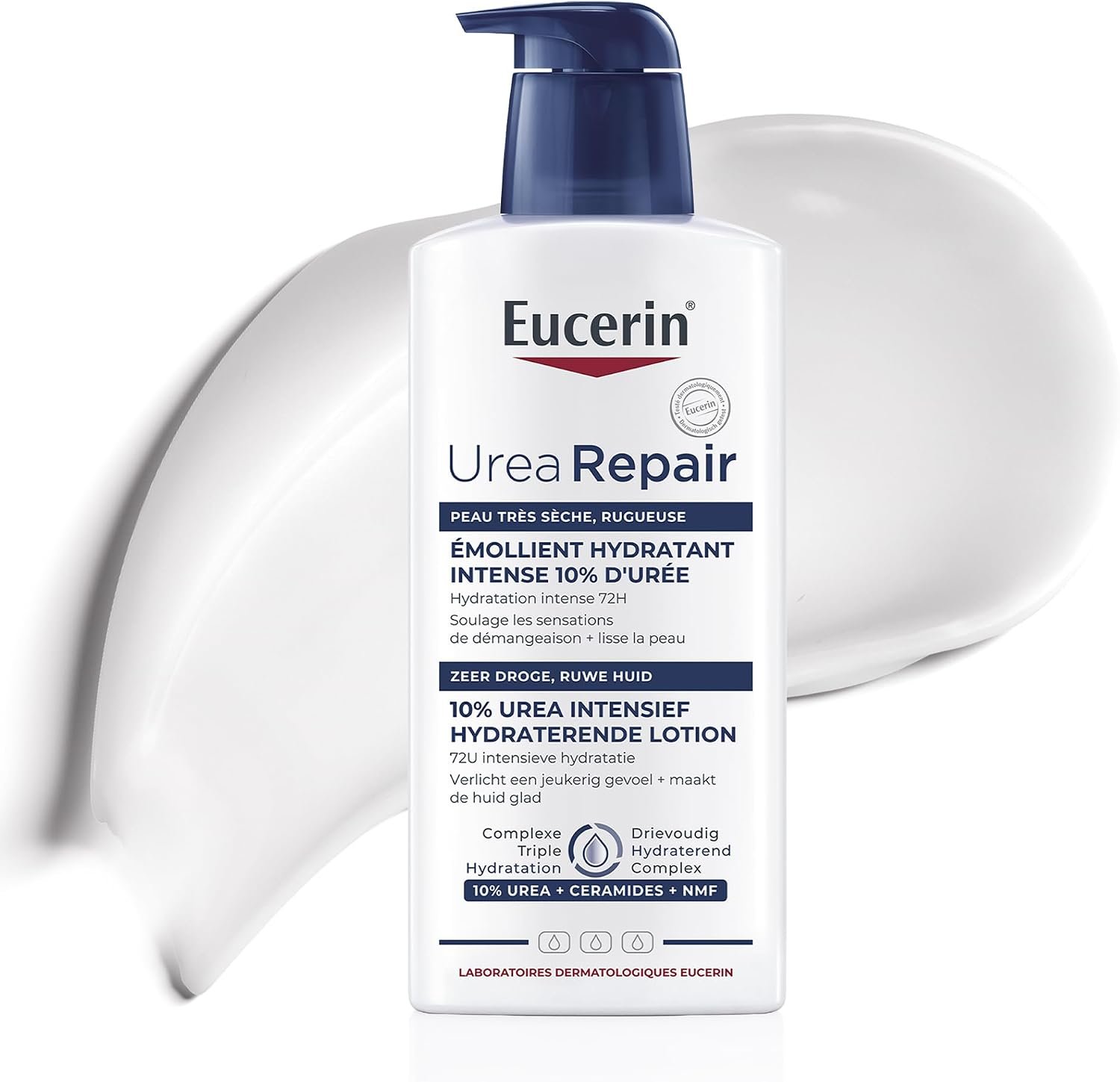 Eucerin UreaRepair Emollient 10% Urea Dry Skin 400 ml, Body Moisturizing Cream for Dry and Irritated Skin, Scented Care for Diabetes, Psoriasis and Keratosis Pilaris
