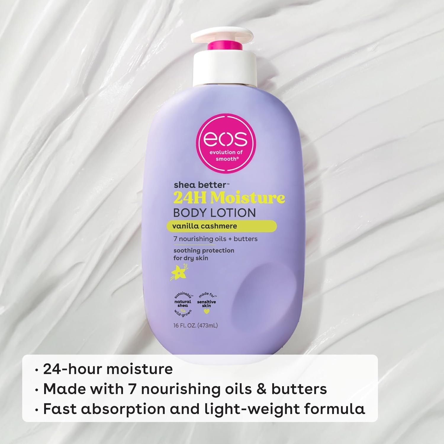 EOS Shea Better 24H Moisture Body Lotion Vanilla Cashmere 473ml