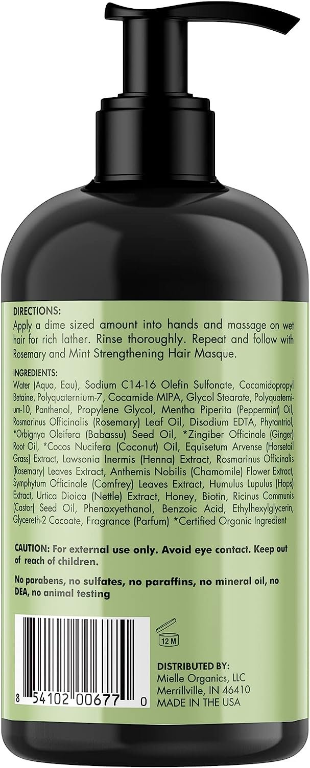 ميلي رومارين شامبو النعناع المقوي Mielle romarin shampooing fortifiant menthe