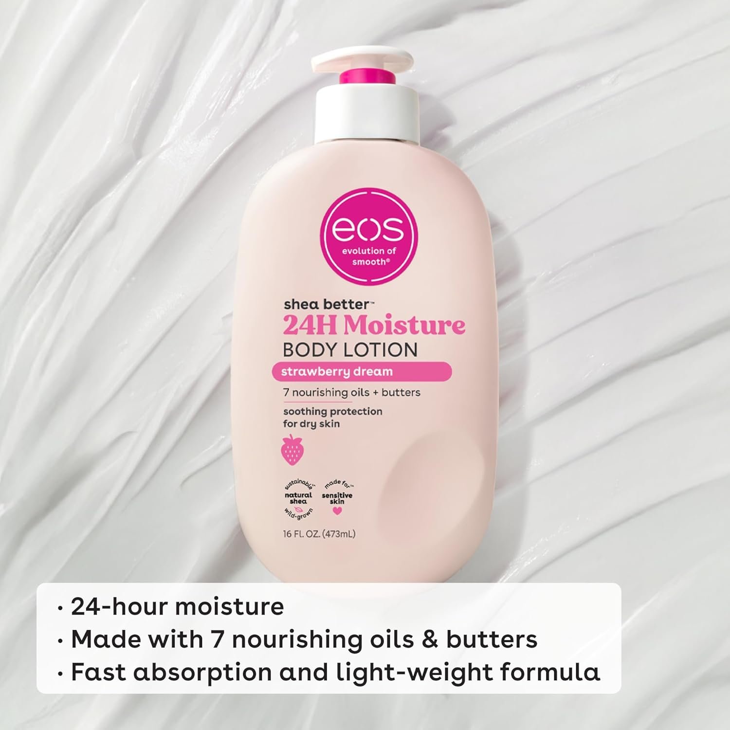 Eos Shea Better Body Lotion Strawberry Dream 473ml