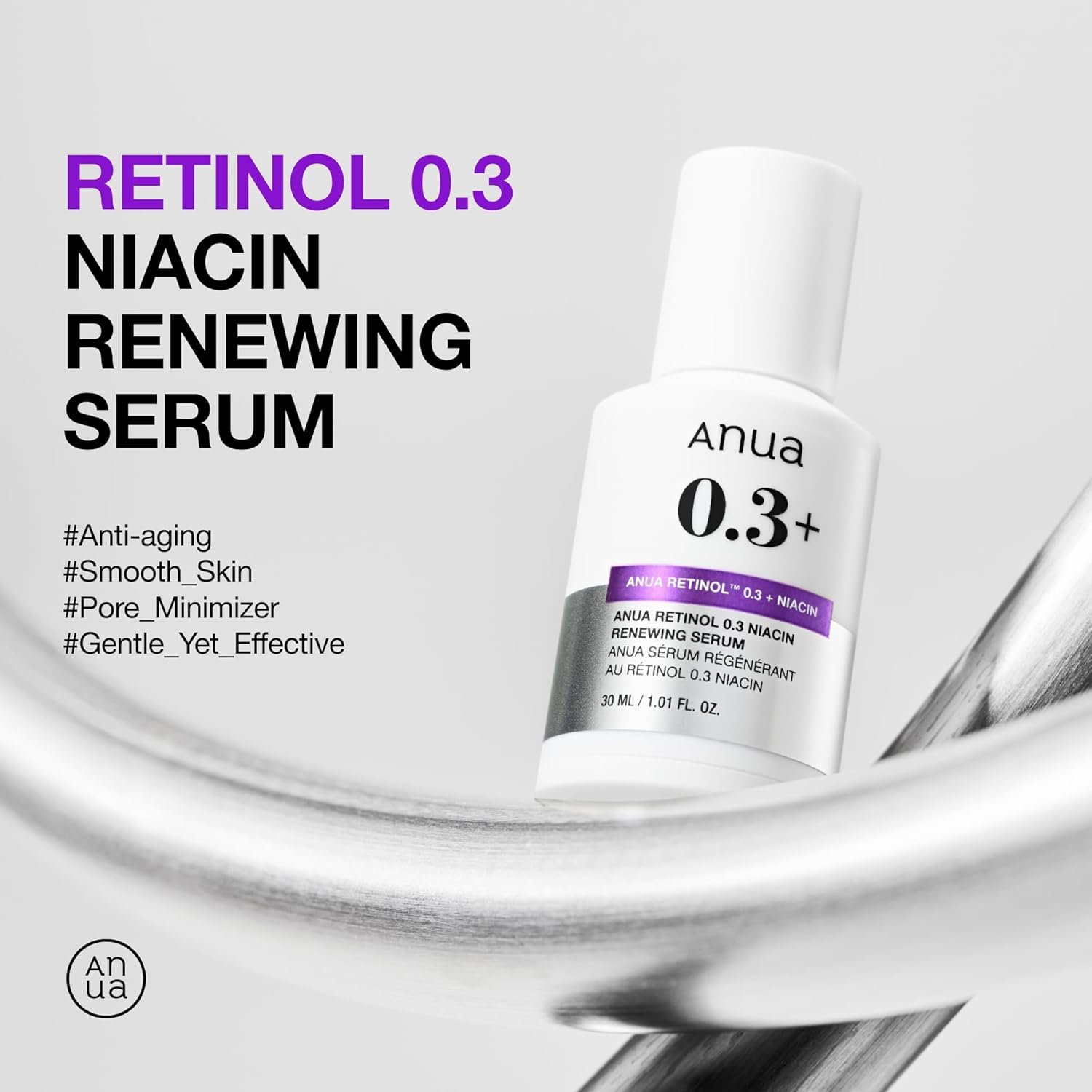 Anua Retinol 0.3% + Niacin Renewing Serum سيروم ريتينول 0.3% + النياسيناميد