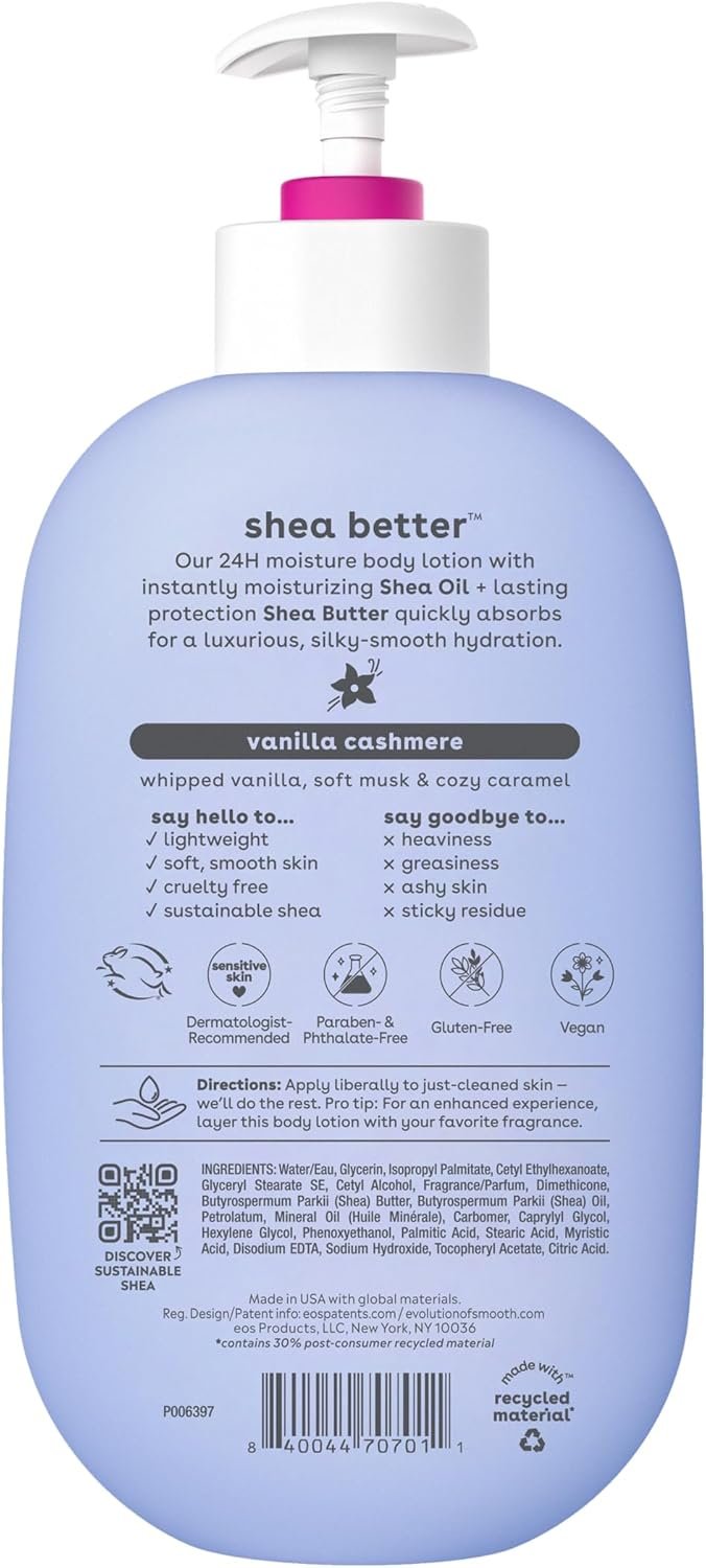 EOS Shea Better 24H Moisture Body Lotion Vanilla Cashmere 473ml