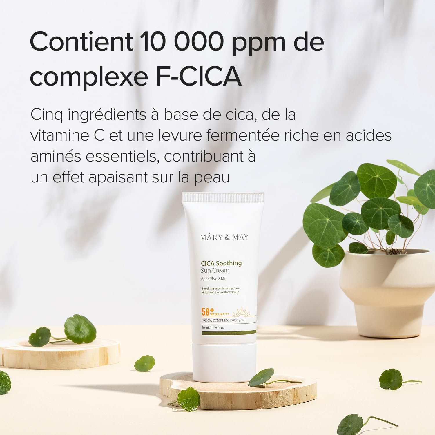 MARY & MAY CICA Soothing Sun Cream SPF50+ PA++++ – 50 ml