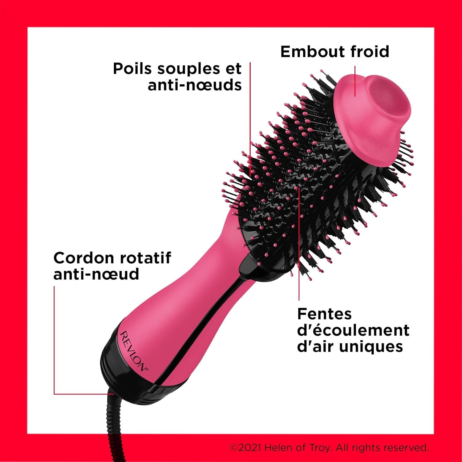 Revlon Salon one-step volumizing hair dryer – Pink, new edition (IONIC and CERAMIC technology, long and medium hair) RVDR5222PE