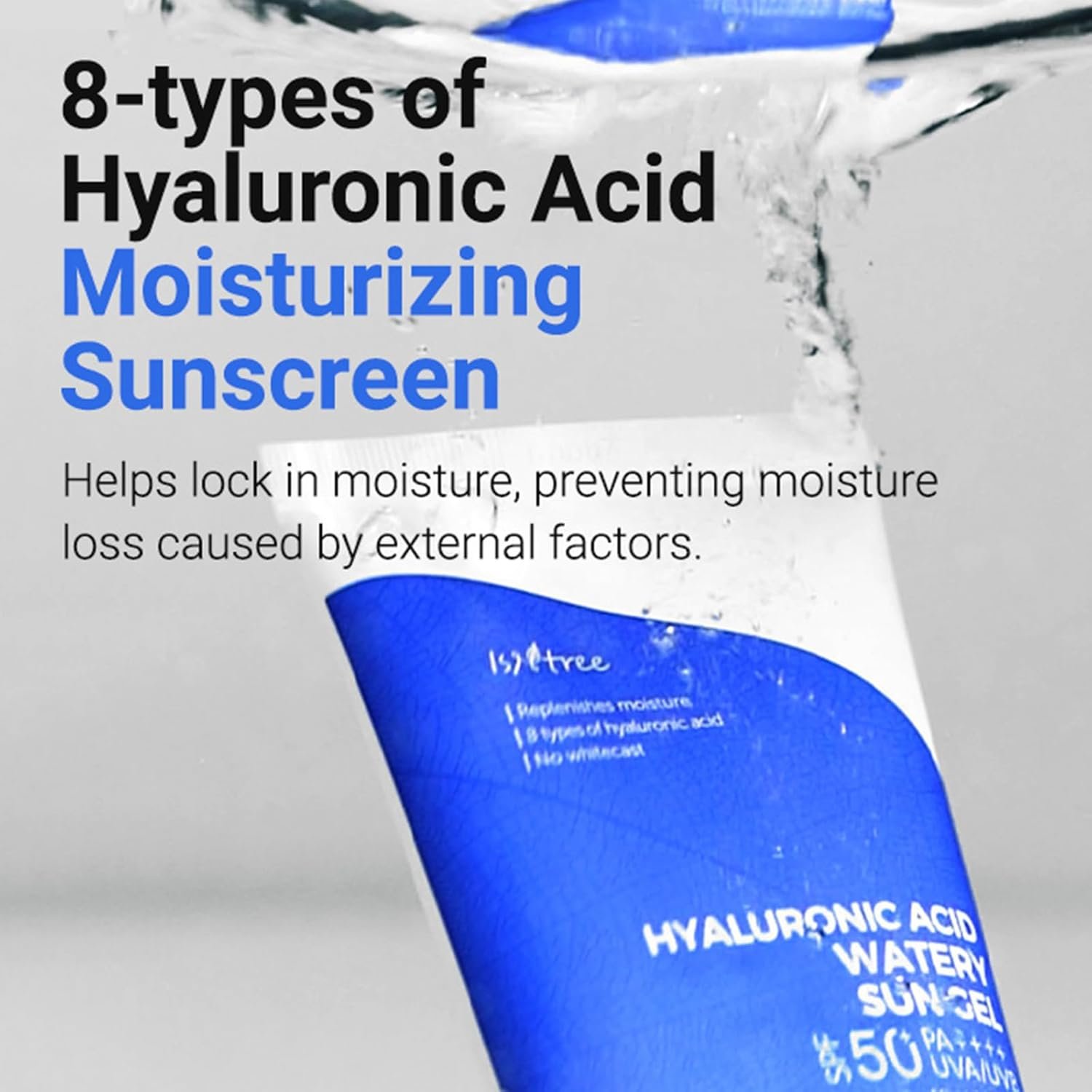 ISNTREE Sunscreen Hyaluronic Acid Watery Sun Gel 50ml – crème solaire à l’hyaluron SPF 50+