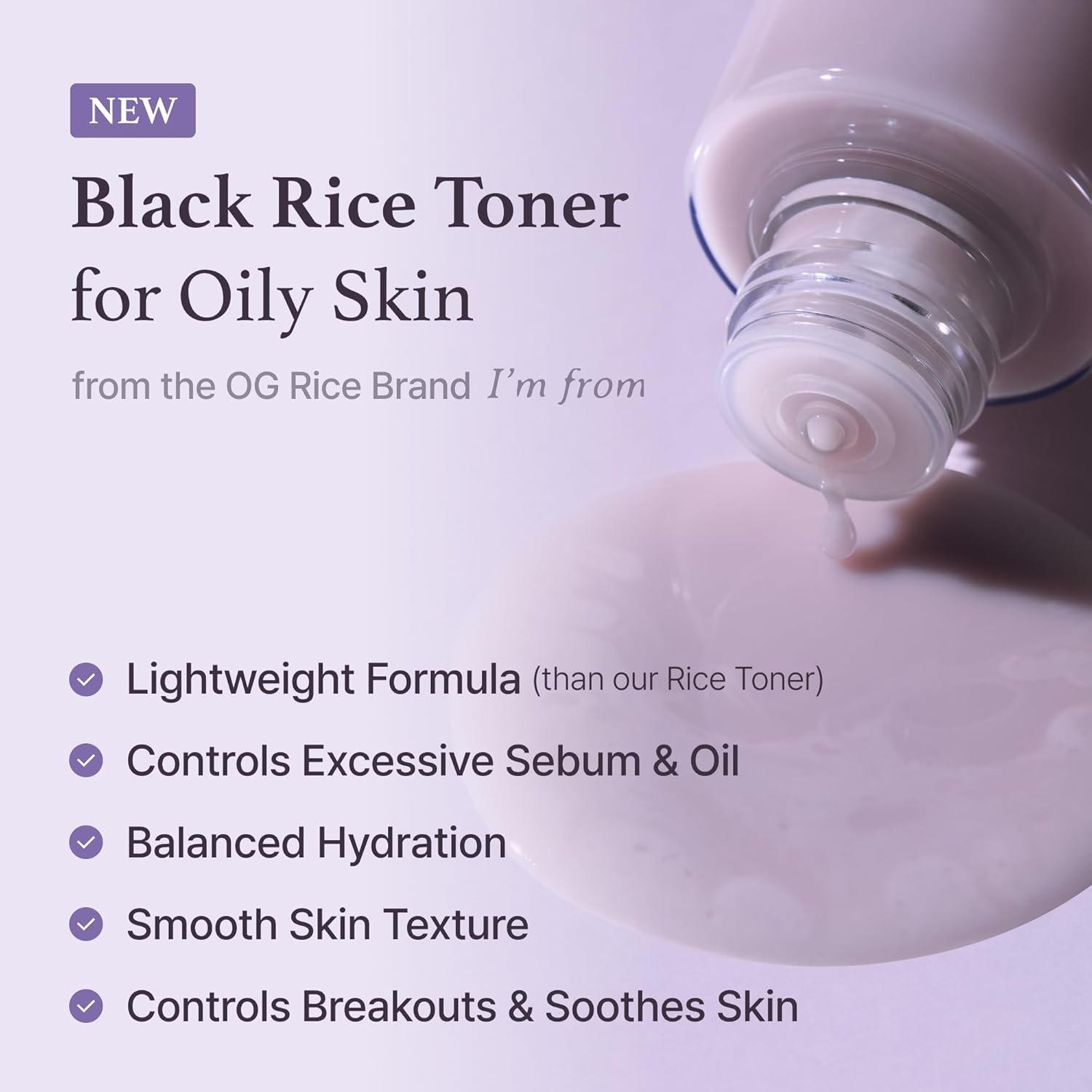 I’m from Black Rice Toner for Oily Skin,  150ml,