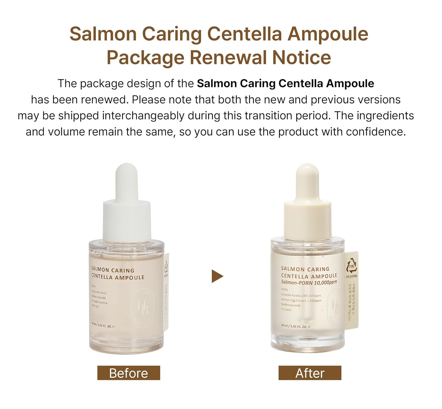HEVEBLUE Salmon Caring Centella Ampoule