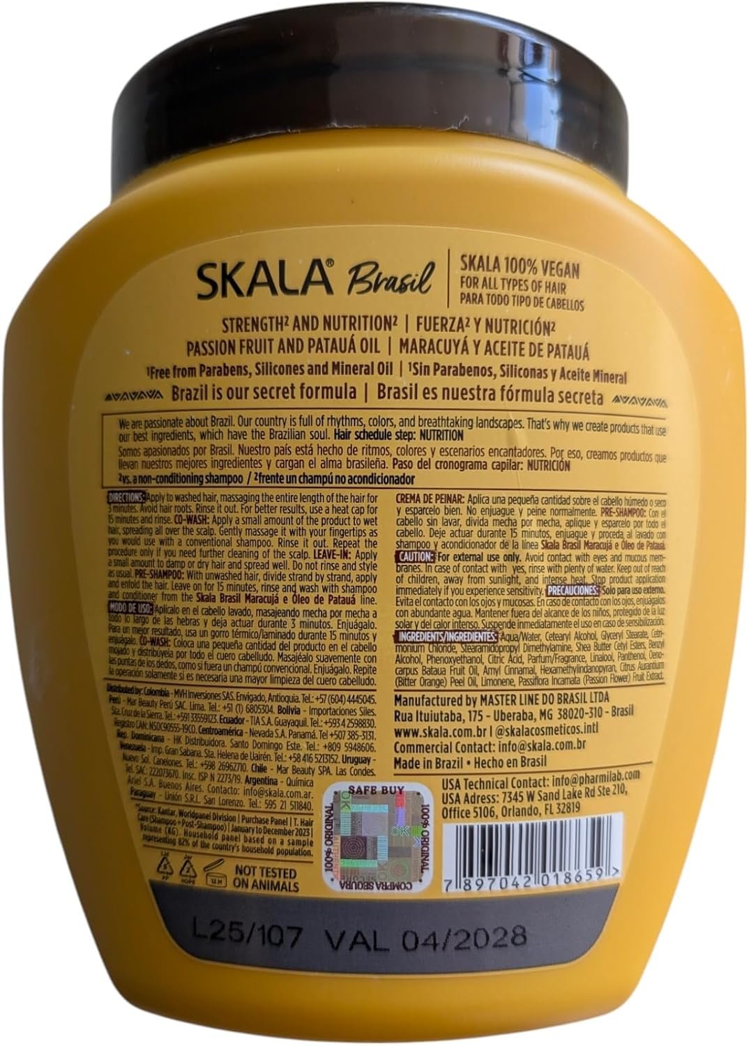 SKALA – Après-Conditionneur Brasil Maracuja e Óleo de Pataua