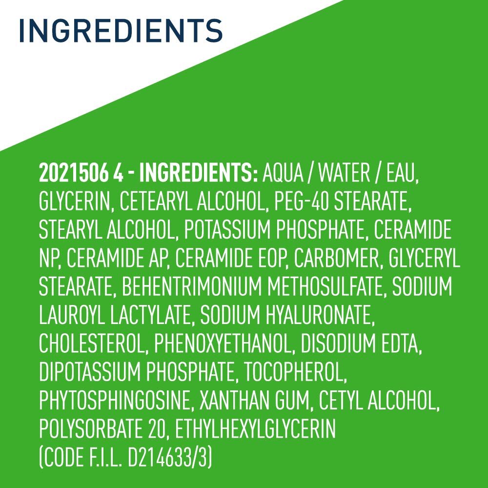 CeraVe Crème Lavante Hydratante 473ml | Crème Lavante Hydratante 24h Visage & Corps à l’Acide Hyaluronique pour Peaux Normales à Très Sèchesغسول الوجه المرطب من سيرافي 473 ml