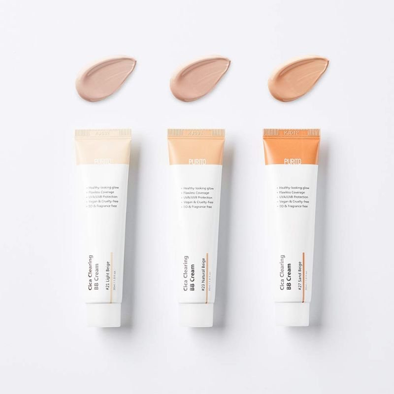 PURITO Cica Clearing BB Cream كريم أساس خفيف بالسيكا من بيوريتو