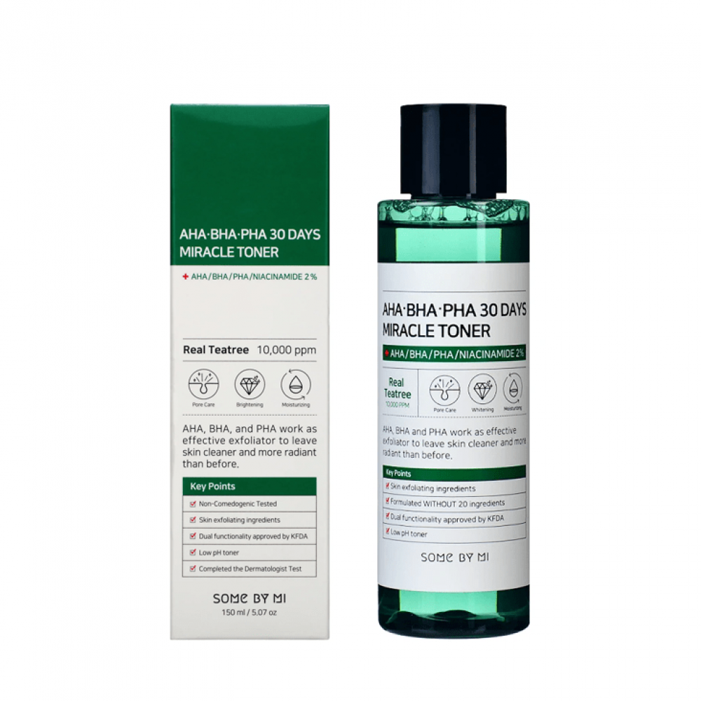 تونر المعجزة AHA BHA PHA من سوم باي مي 150مل – Some By Mi AHA BHA PHA 30 Days Miracle Toner 150ml