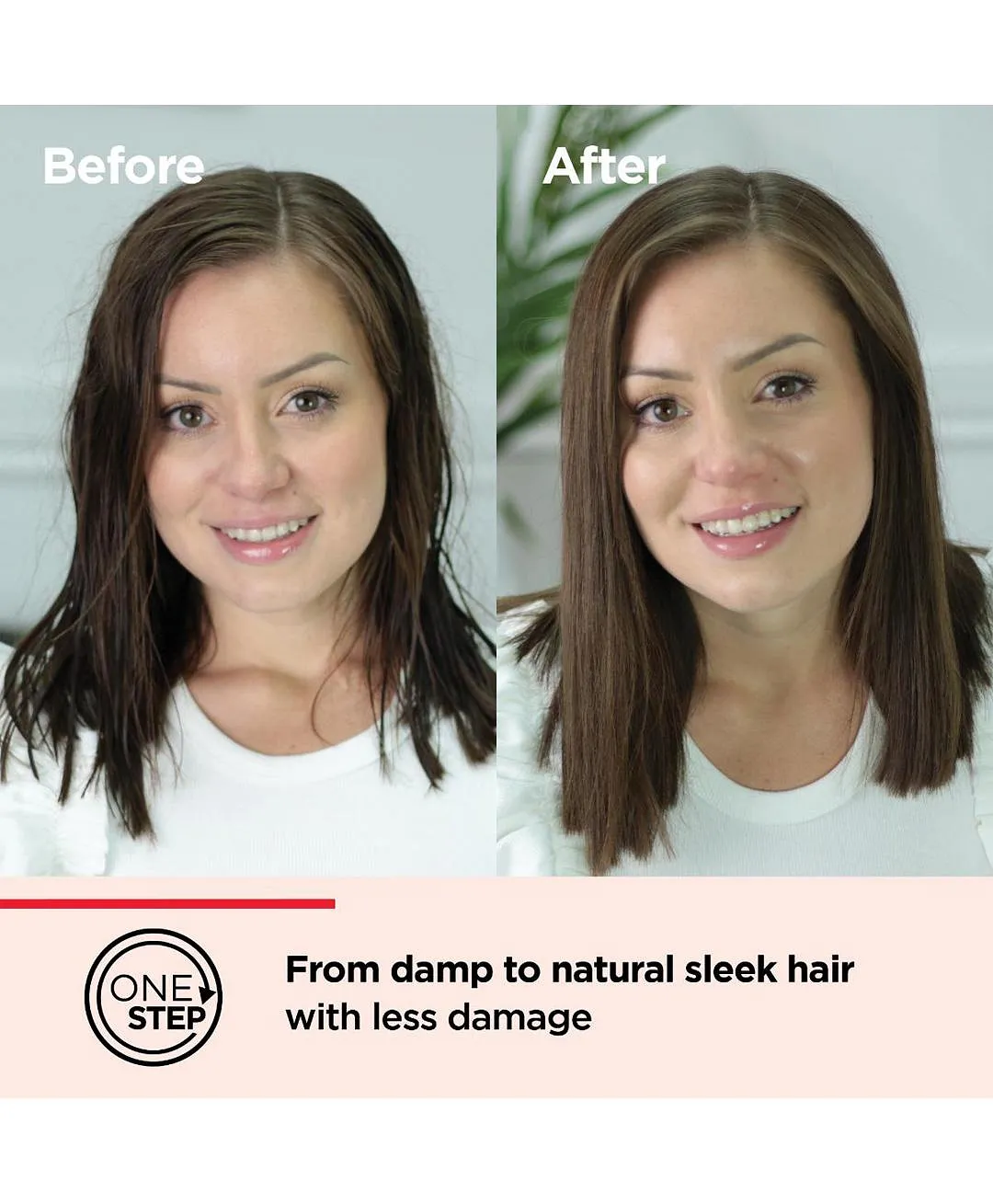 Revlon One Step Air Straight 2 in 1 Dryer & Straightener, 6 Speed Settings, Ceramic Tourmaline Teeth, Unique Plates Infused with Argan Oil, 1000W RVDR 5330ARB – Black