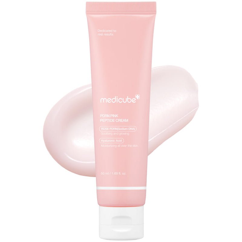 MEDICUBE PDRN PINK HYALURONIC MOISTURIZING CREAM 50ML كريم مرطب بحمض الهيالورونيك الوردي من ميديكوب 50 مل