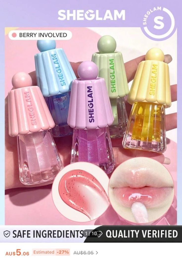 SHEGLAM JELLY WOW HYDRATING LIP OIL 5G شيجلام زيت مرطب للشفاه مع غليتر
