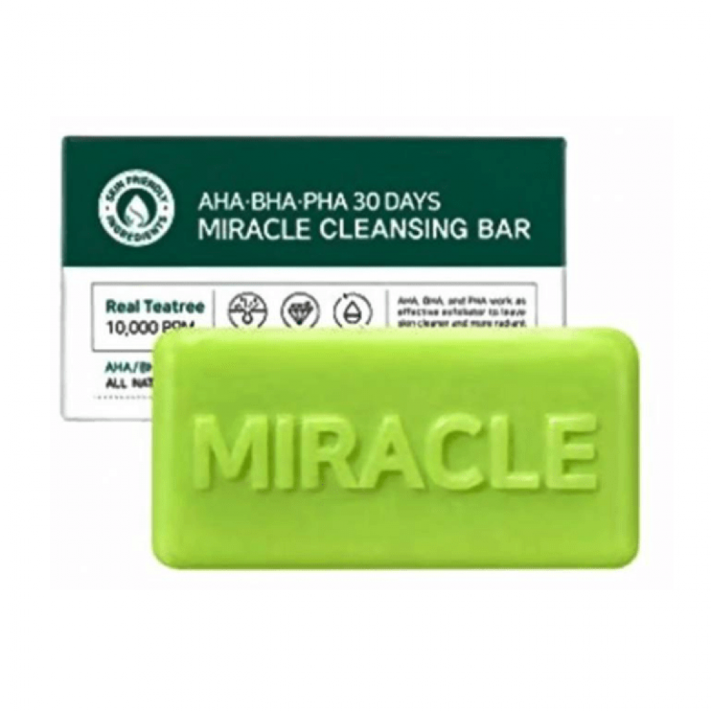 صابون المعجزة لتنظيف الوجه عناية 30 يوما من سوم باي مي 106غ – Some By Mi AHA BHA PHA 30 Days Miracle Cleansing Bar 106g