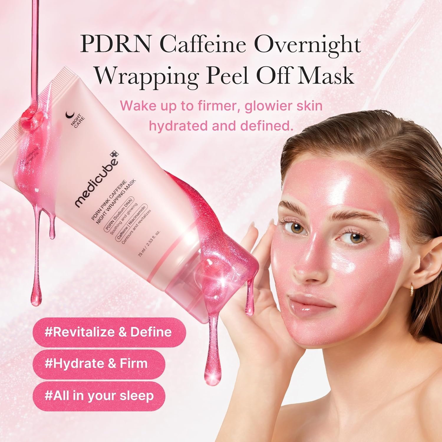 Medicube PDRN Caffeine Overnight Wrapping Peel Off Facial