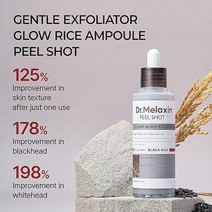 Dr.Melaxin Peel Shot  Ampoule exfoliante au riz noir 80ml