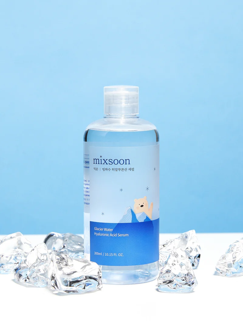 Mixsoon Glacier Water Hyaluronic Acid Serum ميكسون الجليدي المائي مصل حمض الهيالورونيك لتهدئة البشرة وترطيبها