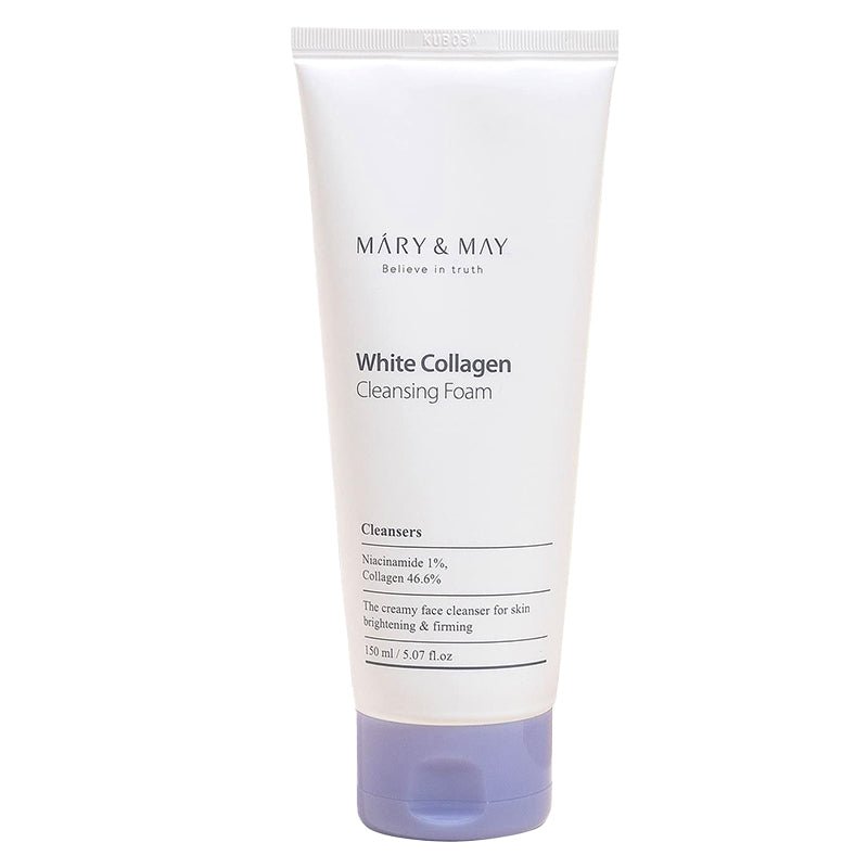 Mary & May White Collagen Cleansing Foam 150 ml رغوة تنظيف البشرة بالكولاجين والنياسينامي