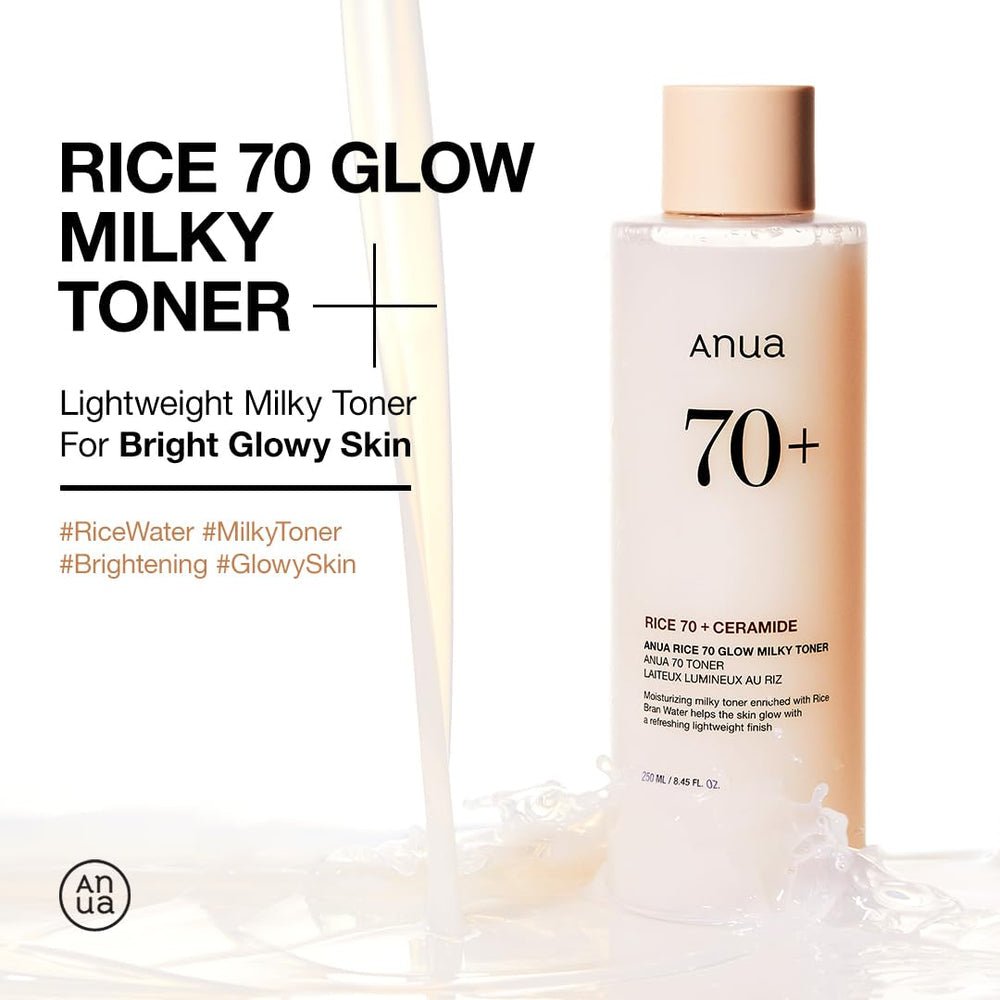 تونر التوهج بخلاصة الأرز من انوا | ANUA Rice 70 Glow milky Toner