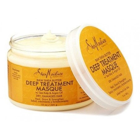 Shea Moisture Deep Treatment Masque 340g شيا مويستشر ماسك المعالجة العميقة مع عشب البحر وزيت الأرغان – 340 غ