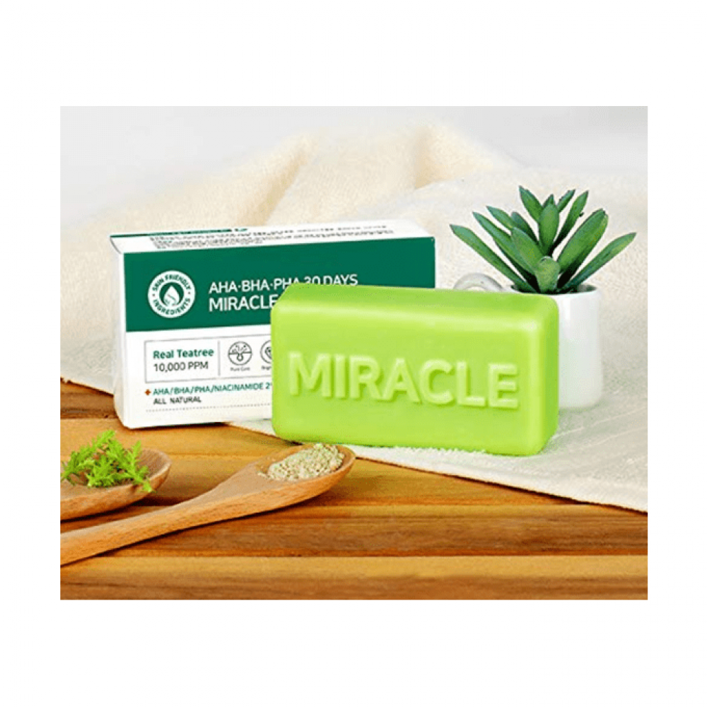 صابون المعجزة لتنظيف الوجه عناية 30 يوما من سوم باي مي 106غ – Some By Mi AHA BHA PHA 30 Days Miracle Cleansing Bar 106g