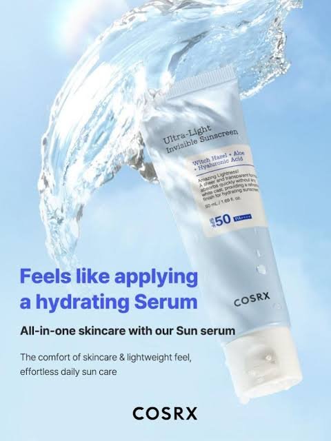 ++++COSRX Ultra-Light Invisible Sunscreen SPF50 PA واقي شمسي خفيف بعامل حماية من الشمس SPF50 PA