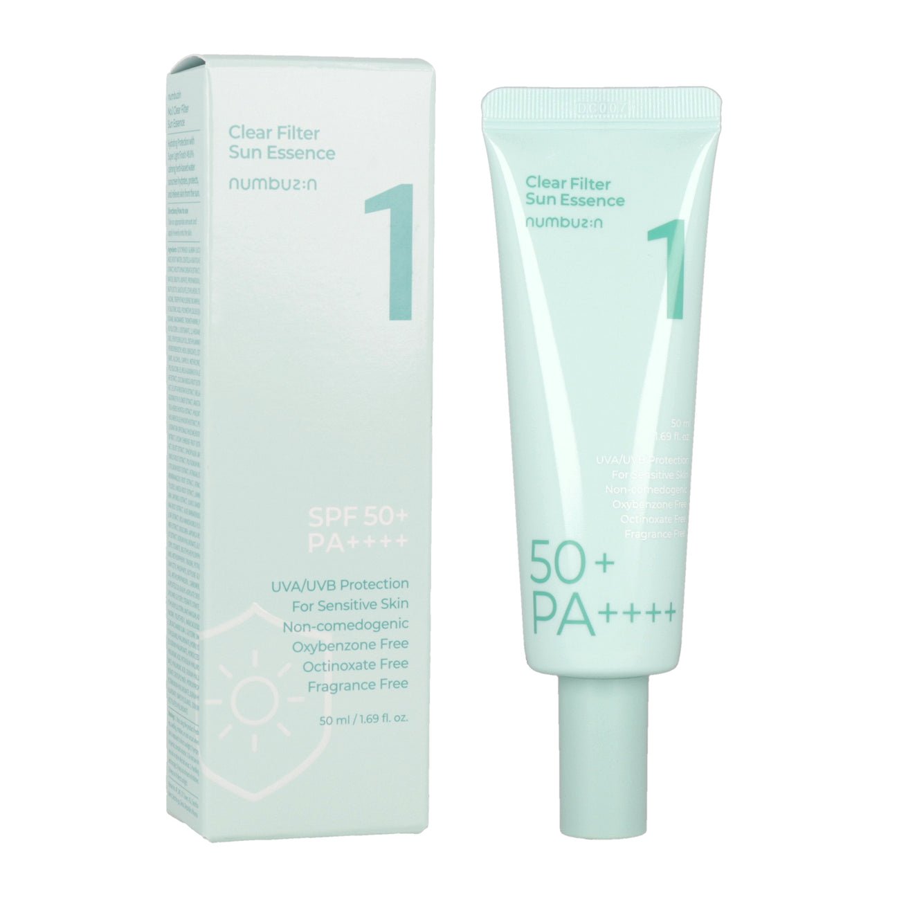 NUMBUZIN – No.1 Clear Filter Sun Essence (SPF50+/PA++++) 50ml  واقي شمس كيميائي من نمبوزين