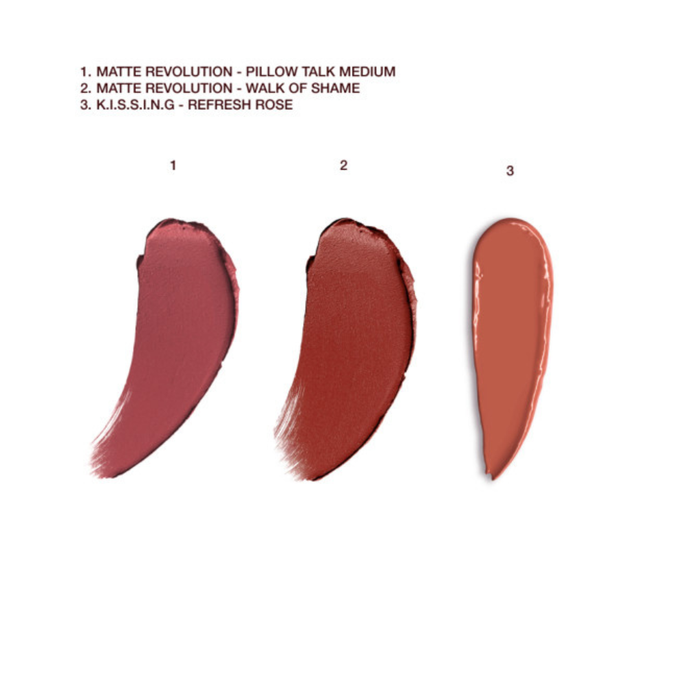 Charlotte’s Iconic Mini Lip Trio طقم أحمر شفاه آيكونيك من شارلوت بحجم صغير