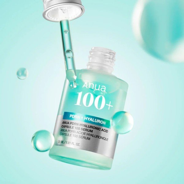 anua pdrn hyaluronic acid capsule 100+ serum 30ml  سيروم 100+ بالPDRN و حمض الهيالورونيك من أنوا 30 مل