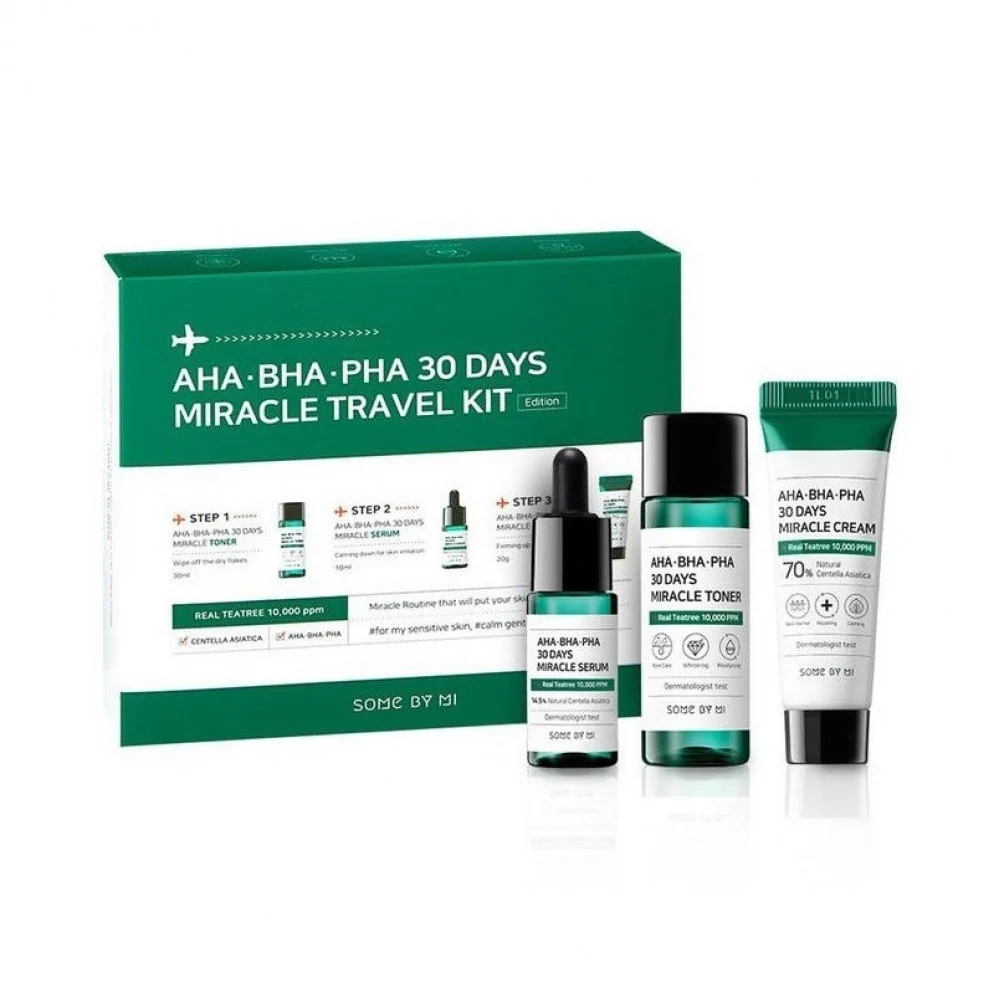 مجموعة السفر المعجزة للعناية بالبشرة من سوم باي مي – Some by Me Skincare Miracle Travel Kit