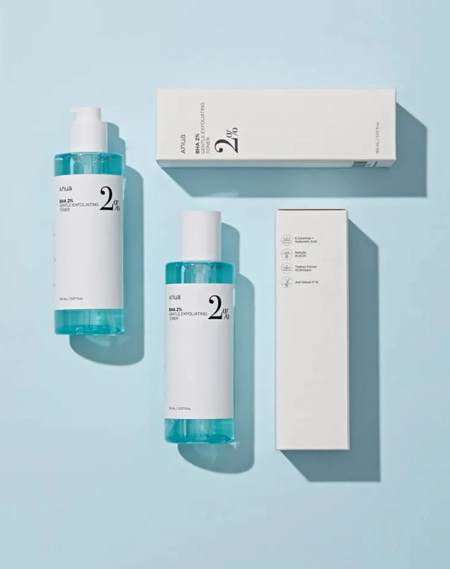 ANUA BHA 2% GENTLE EXFOLIATING TONER انوا تونر التقشير باحماض bha2%