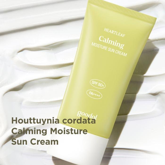 goodal heartleaf calming moisture sun cream50ml كريم الشمس المرطب والمهدئ من جودال 50 مل