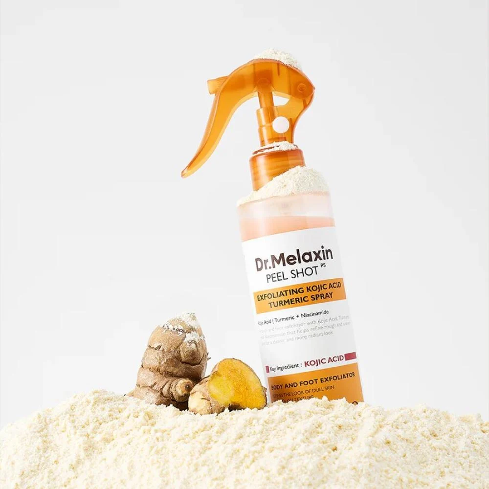 Dr.Melaxin Body Keratin Care Kojic Acid Turmeric Spray Gently Exfoliating Peeling Solution Korean Skincare All Skin Types 200ml