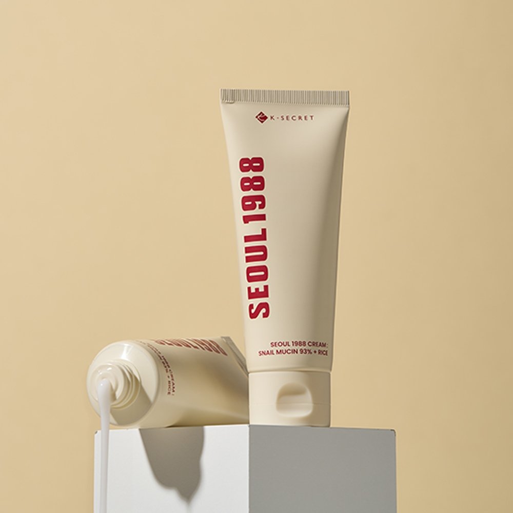 KSECRET SEOUL 1988 Cream : Snail Mucin 93% + Rice 100ml  ك-سيكريت كريم سيول 1988: مخاط الحلزون 93% + الأرز 100 مل