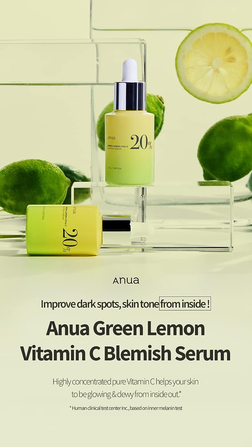 ANUA GREEN LEMON VITAMIN C 20 % BLEMISH SERUM سيروم فيتامين سي 20% لإزالة الشوائب من أنوا