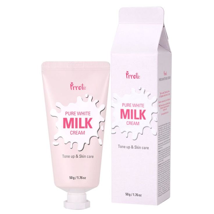 Prreti Pure White Milk Cream 50g  كريم التفتيح الفوري بيور وايت ميلك من بريتي – 50جم