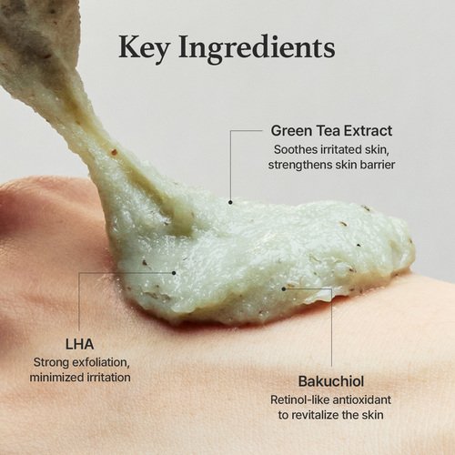 Arencia Green Tea + LHA Deep Pore Rice Cake Cleanser – 150g