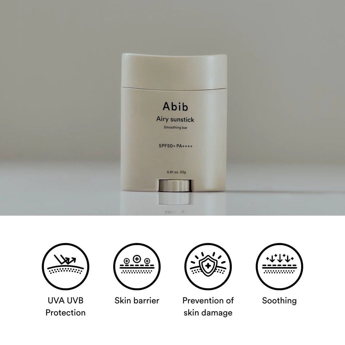 ABIB Airy Sunstick Smoothing Bar +ابيب ايري صن ستيك لتنعيم البشرة بعامل حماية من الشمس 50