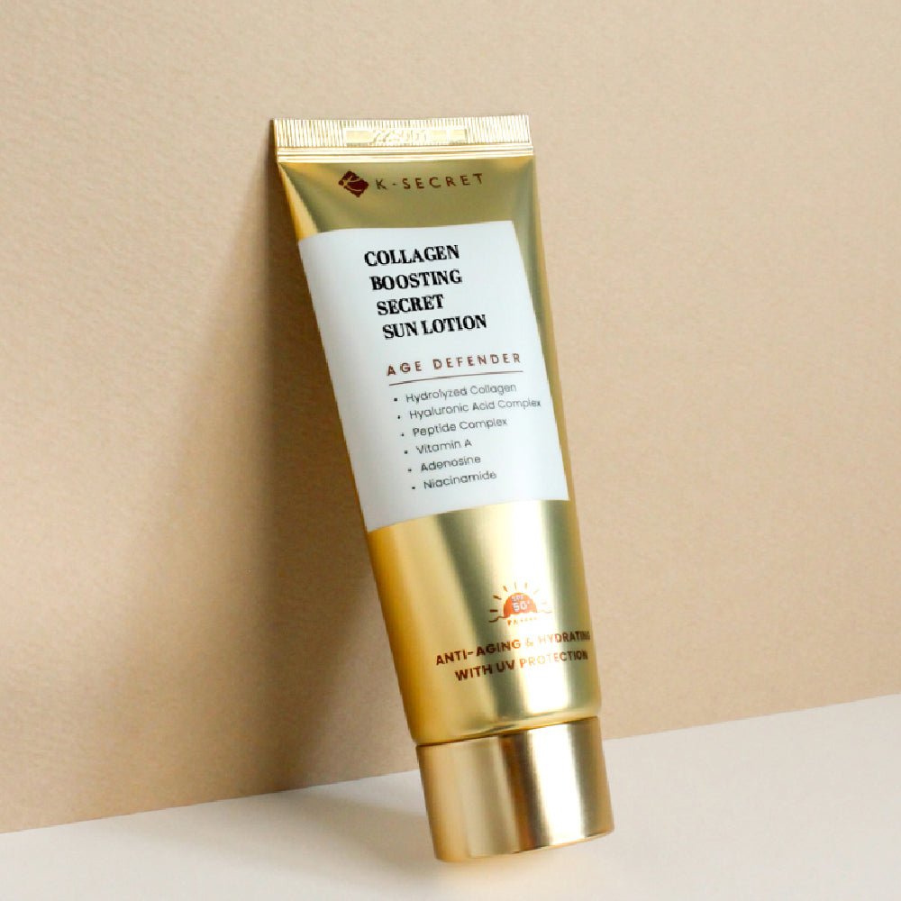 K-Secret Collagen Boosting Secret Sun Lotion لوشن الحماية من الشمس السري لتعزيز الكولاجين من كيه سيكريت