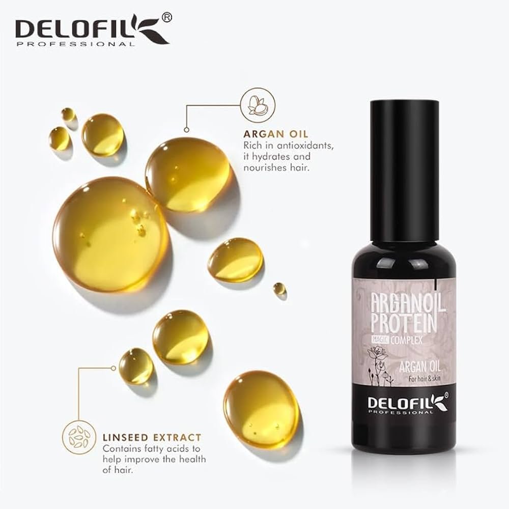 Delofil Professional Argan Oil For Hair and Skin 50ml زيت الأرجان ديلوفيل بروفيشنال للشعر والبشرة 50 مل