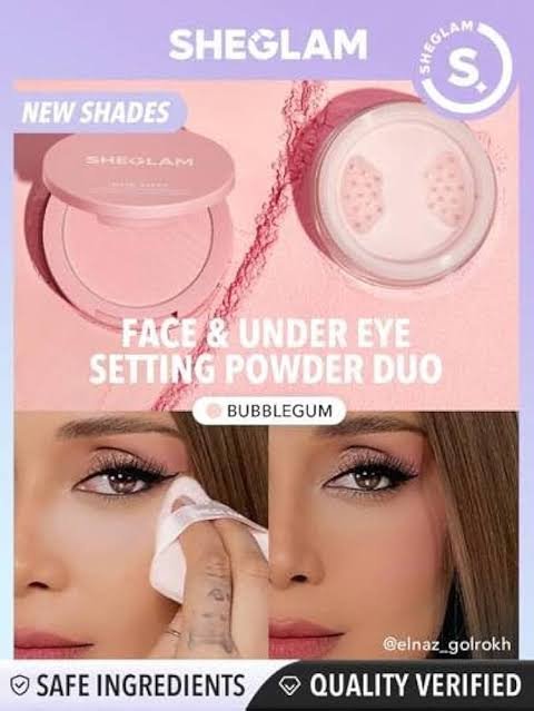 SHEGLAM INSTA-READY FACE & UNDER EYE SETTING POWDER DUO | بودرة تثبيت المكياج ثنائية شفافة للوجه وتحت العين